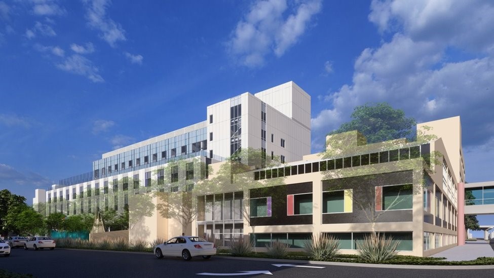 Rendering of the New Hospital Building at BCH Oakland. Construction is expected to start in 2026.