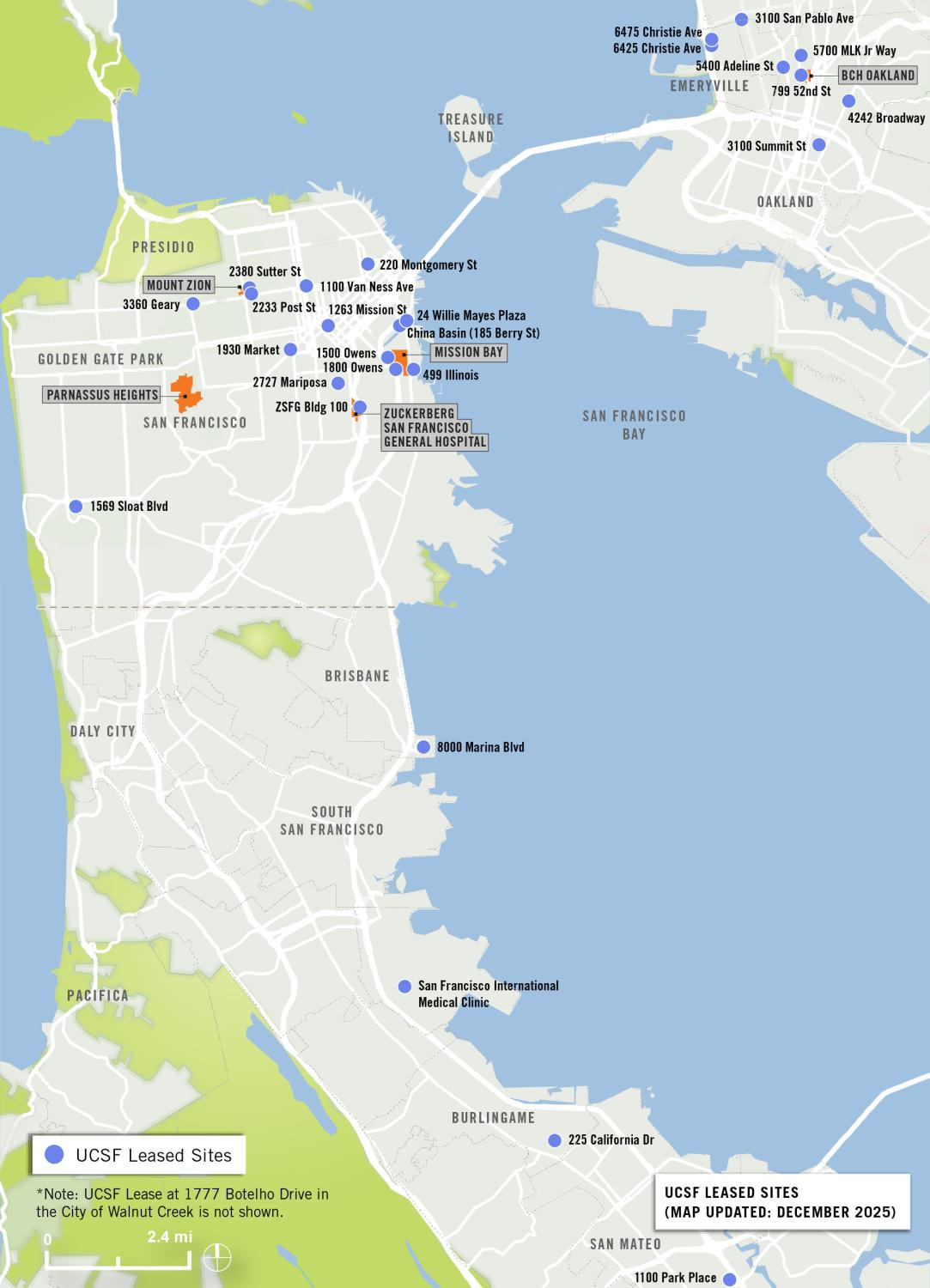 UCSF Leased Sites