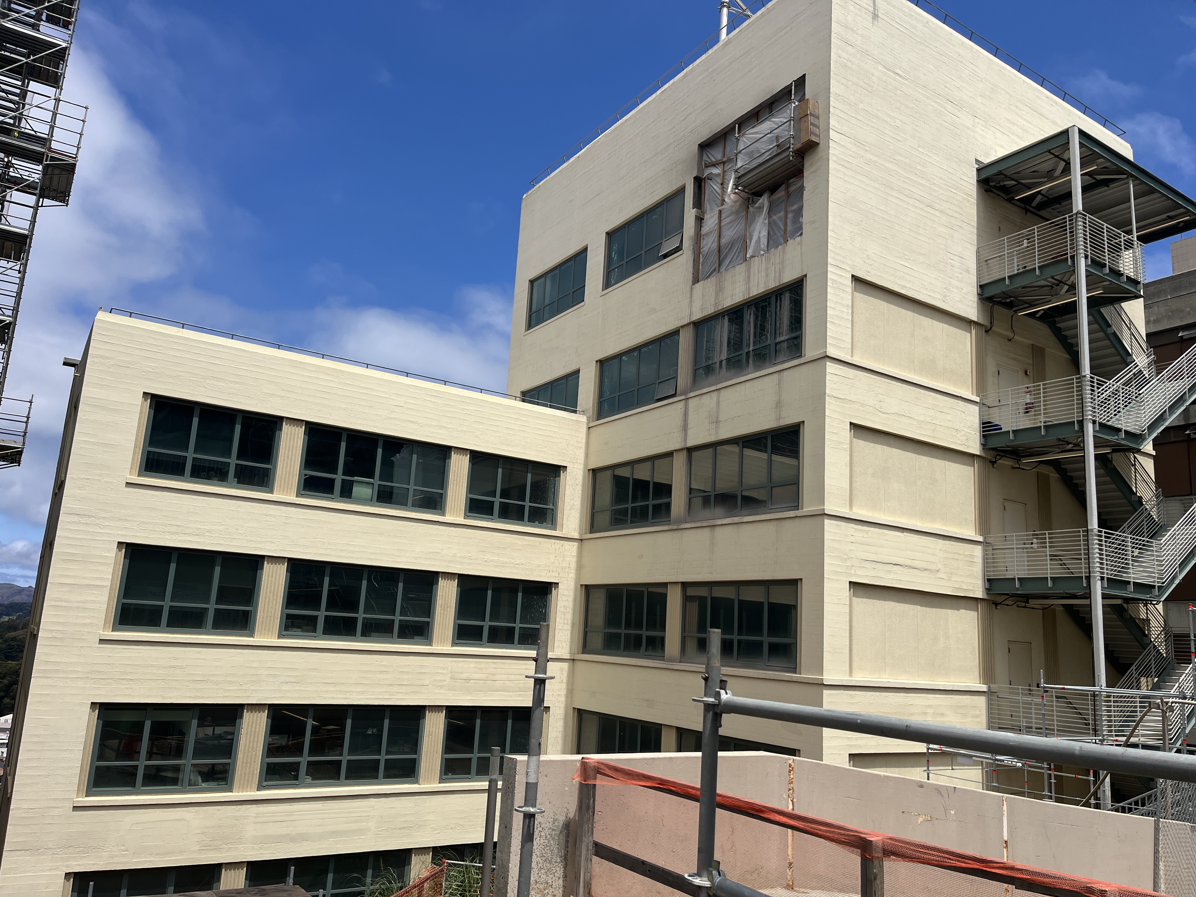 Construction is underway on level 7 of the Clinical Sciences Building for a connection to the Bakar Research and Academic Building