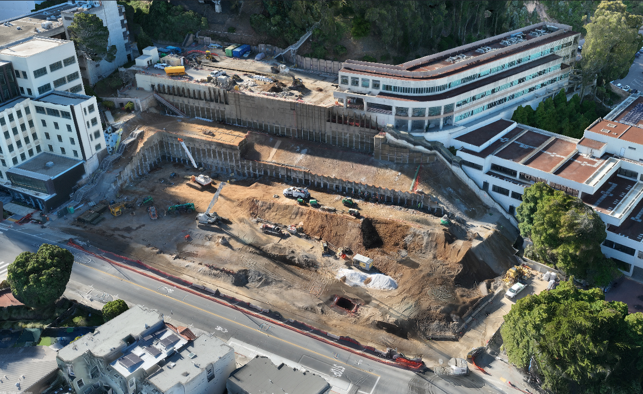 Parnassus Research and Academic Building construction site.