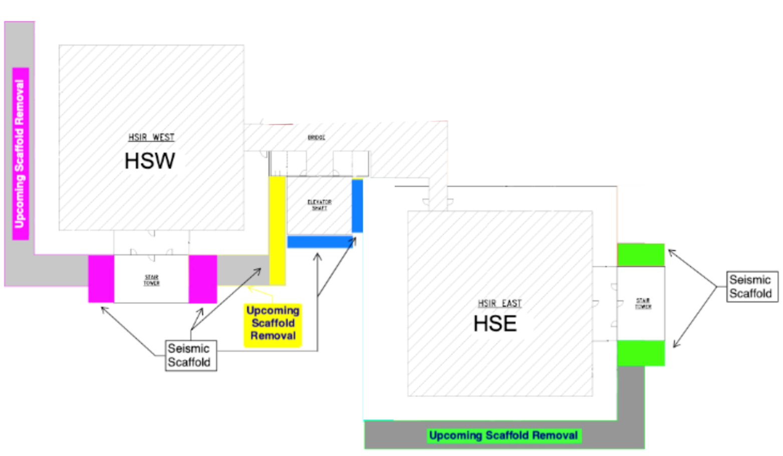 Structural steel preparation diagram of the HSIR towers.